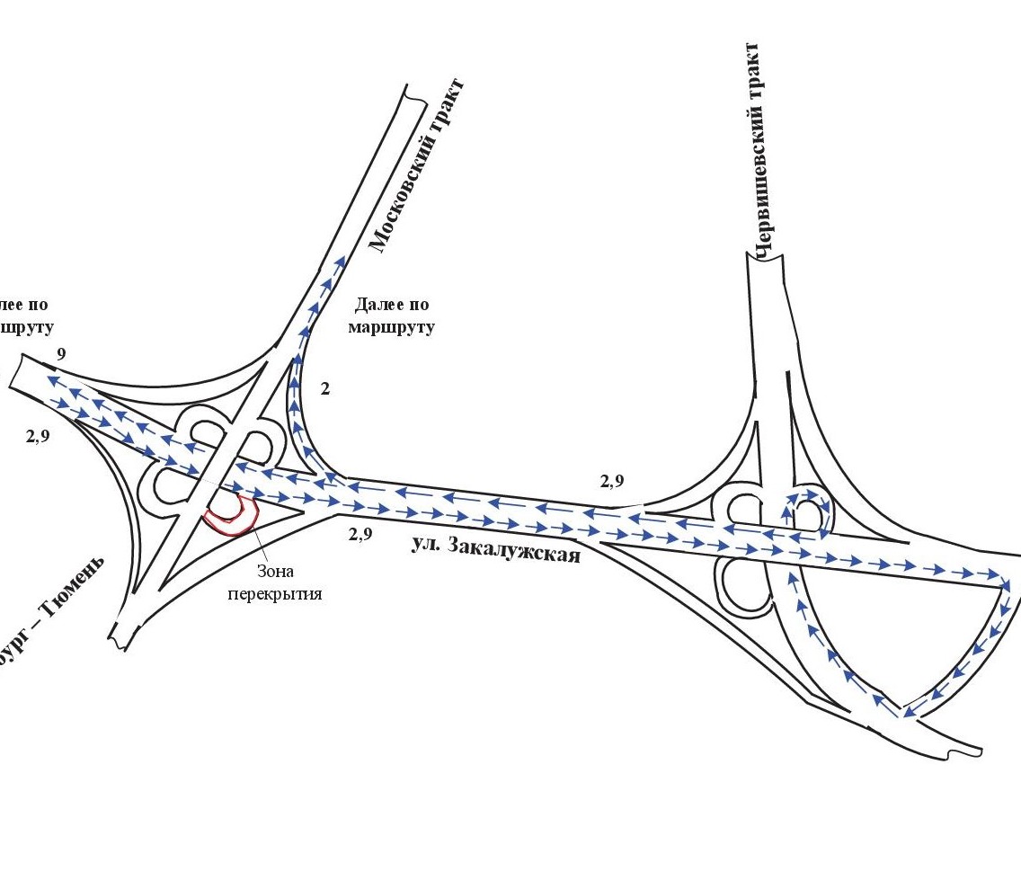 Развязка на московском тракте тюмень схема